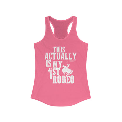 Actually My First Rodeo Women's Tri-Blend Racerback Tank