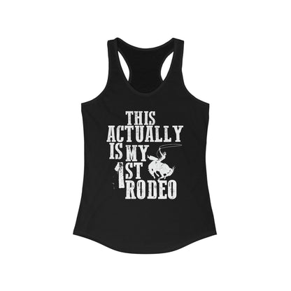 Actually My First Rodeo Women's Tri-Blend Racerback Tank