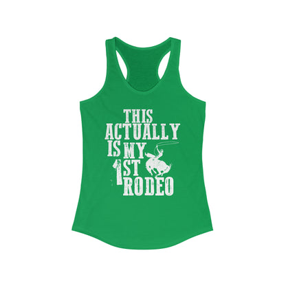 Actually My First Rodeo Women's Tri-Blend Racerback Tank