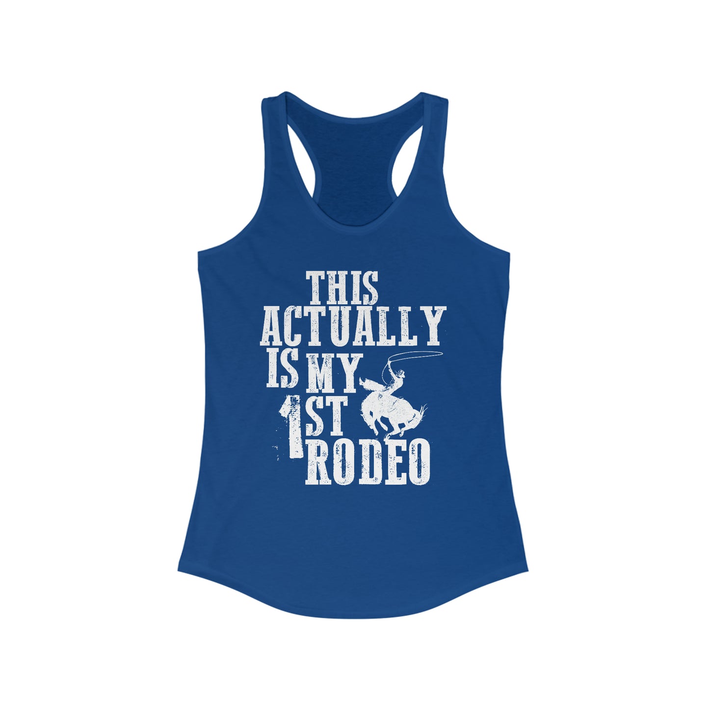 Actually My First Rodeo Women's Tri-Blend Racerback Tank