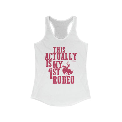 Actually My First Rodeo Women's Tri-Blend Racerback Tank