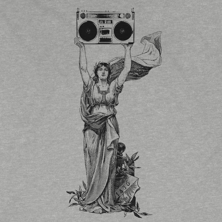 Boombox Statue Women's Ideal Racerback Tank