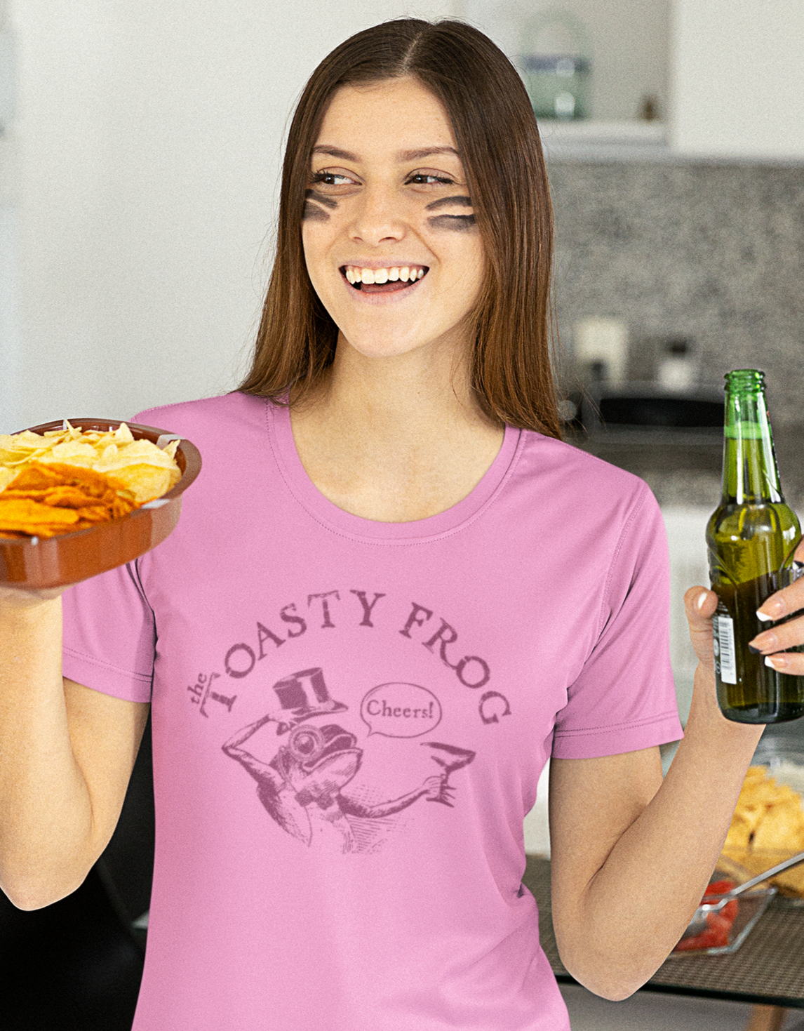 Toasty Frog Cheers logo Women's Premium Tee