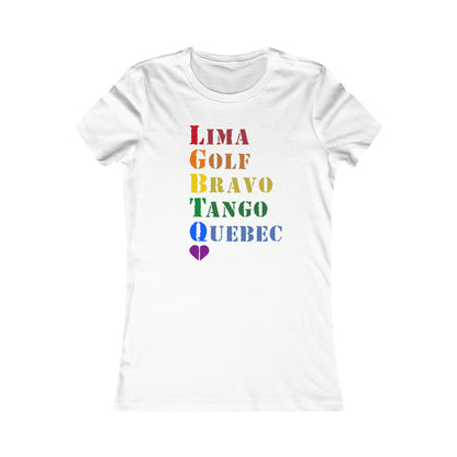 LGBTQ Army Alphabet Women's Favorite Tee