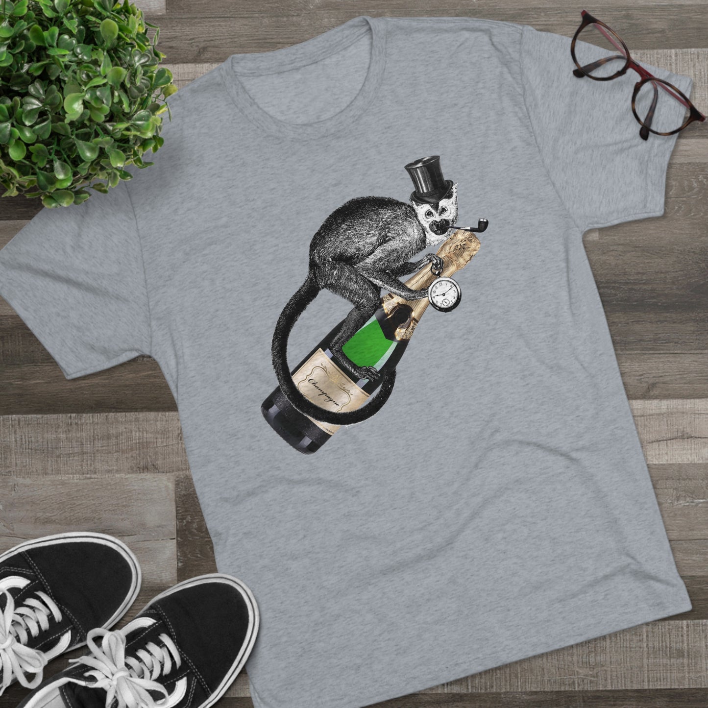 Sir Monkey Bubbles Unisex Tri-Blend Crew Tee