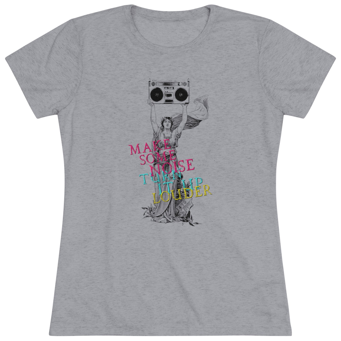 Boombox Statue Women's Triblend Tee