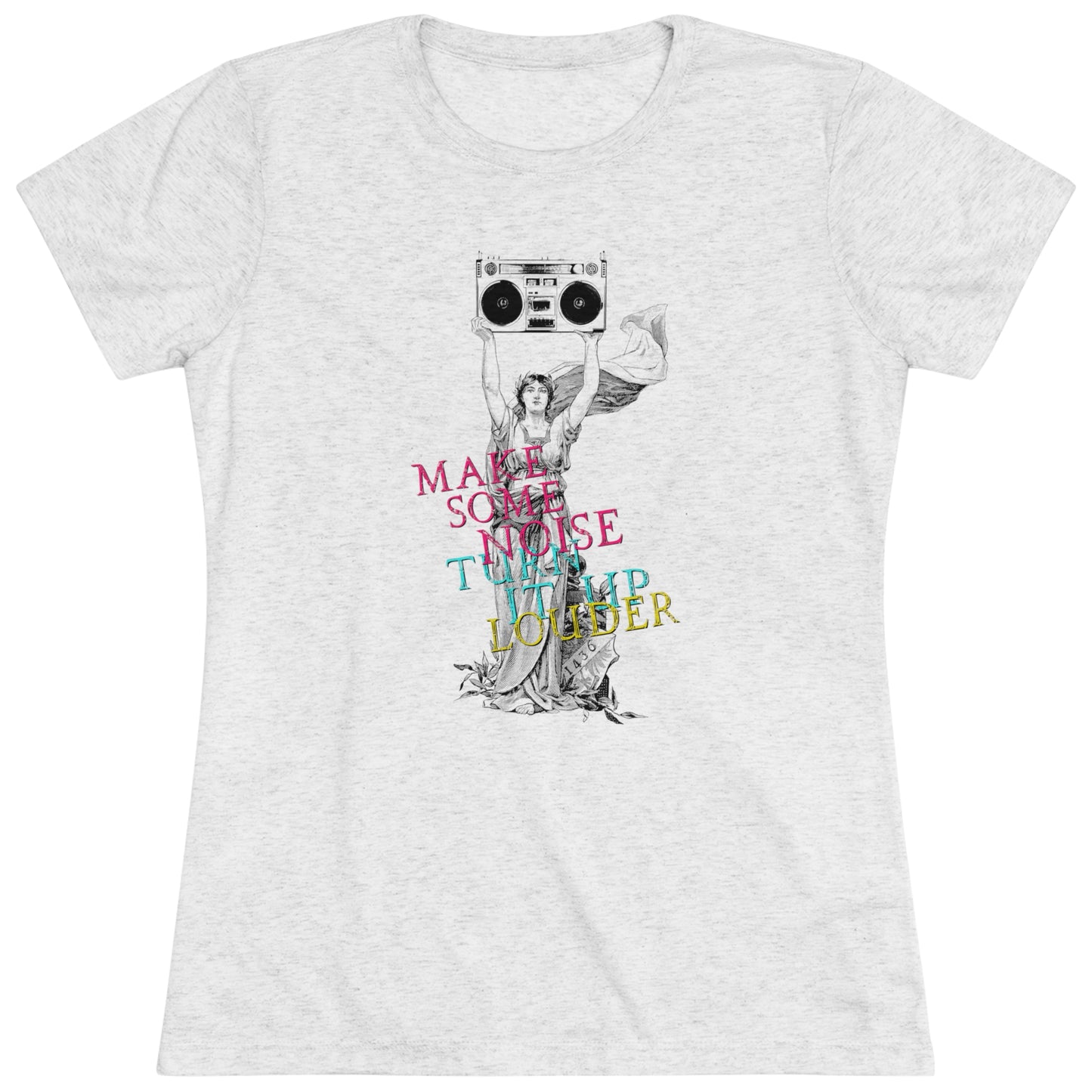 Boombox Statue Women's Triblend Tee