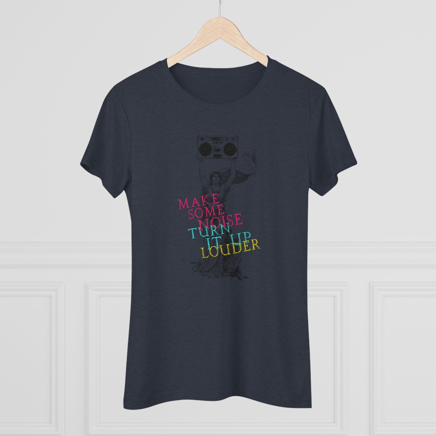 Boombox Statue Women's Triblend Tee