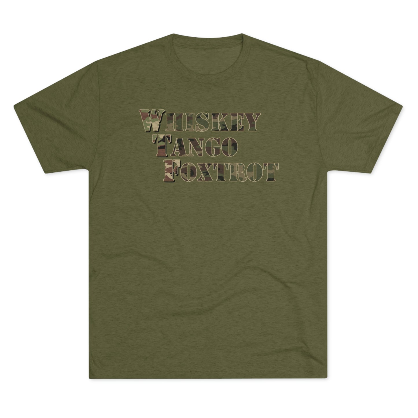 WTF New Army Camo Unisex Tri-Blend Crew Tee