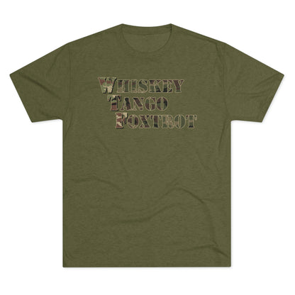 WTF New Army Camo Unisex Tri-Blend Crew Tee